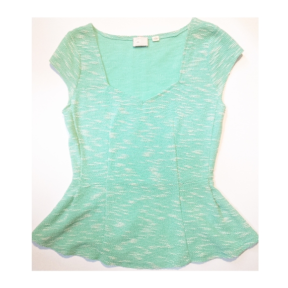 Anthropologie Postmark Endash Boucle Peplum Top - Picture 3 of 4